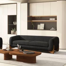 Alpine 90.5" Sherpa Sofa, Ebony Black Boucle Alpine 90.5" Sherpa Sofa, Ebony Black Boucle